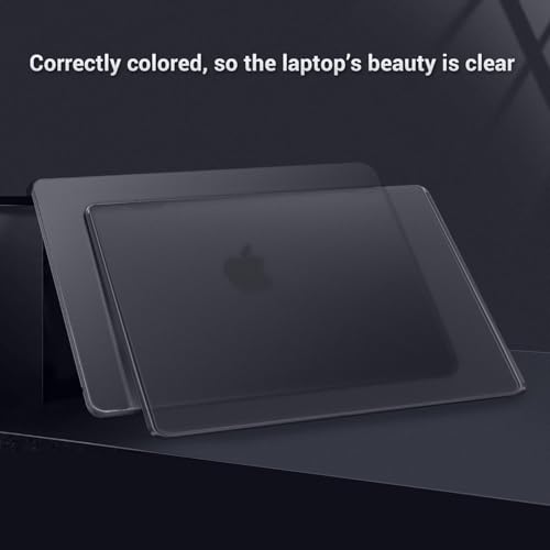 MOSISO Ultra-Thin & Seamlessly Closes Cover Compatible with MacBook Air 13 inch Case M5 M4 M3 M2 2026-2022 A3449 A3240 A3113 A2681, 2 in 1 Kit Anti-Fingerprints Shell for Mac Air 13.6, Black Clear - color: Black Clear