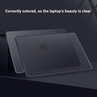 MOSISO Ultra-Thin & Seamlessly Closes Cover Compatible with MacBook Air 13 inch Case M5 M4 M3 M2 2026-2022 A3449 A3240 A3113 A2681, 2 in 1 Kit Anti-Fingerprints Shell for Mac Air 13.6, Black Clear - color: Black Clear