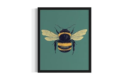 Bee Wall Art Print Poster, Insect Posters Prints Enntomological Painting Artwork 221 (Bee, 20" L x 16" W, Unframed) - color: Bee, size: 20"L x 16"W