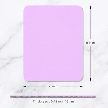Hsurbtra Mouse Pad, Premium-Textured Square Mousepad 7 x 9 Inch, Thick 3 mm Anti-Slip Waterproof Rubber Pretty Cute Computer Mat for Office Gaming Laptop Women Kids Vanilla Purple - color: Vanilla Purple, size: Square Mousepad (7" x 9")