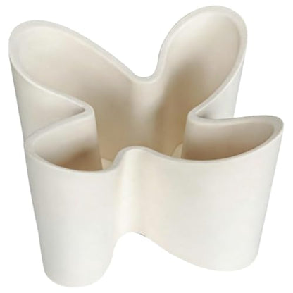 Khakho Flower Shape Remote Control Holder,Desk Organizer Storage Container, Office Supplies Desktop Organizer Rack,Multi-Functional Remote Control Box (White) - color: White