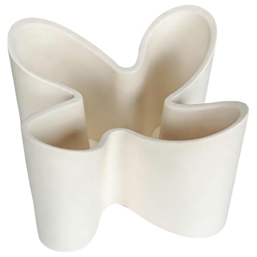 Khakho Flower Shape Remote Control Holder,Desk Organizer Storage Container, Office Supplies Desktop Organizer Rack,Multi-Functional Remote Control Box (White) - color: White