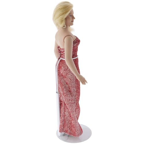 Plymor DSP-70W White Adjustable Doll Stand, fits 12, 13, 14, 15, 16, and 17 inch Dolls or Action Figures, Waist is 2.25" - 2.75" wide, 6" - 8" around - color: White
