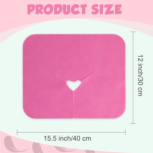 200 Pieces Disposable Face Cradle Covers Massage Headrest Covers for Massage Tables and Massage Chairs Beauty Spa Salon Bed, 11.8 x 15.7 Inches (Pink) - color: Pink