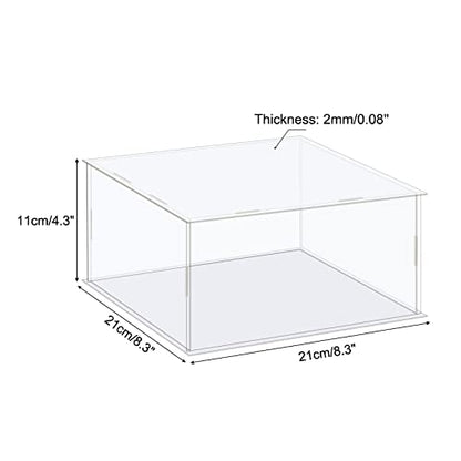 MECCANIXITY Acrylic Display Case Box Clear Dustproof Protection Showcase 8.3x8.3x4.3 Inch for Collectibles Display - size: 8.3x8.3x4.3 Inch