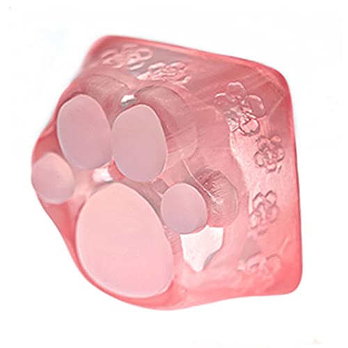 SYA Cute Cat-Claws Keycap 3D Model OEM Profile Keyboard Key Cap for Cherry MX Switches Mechanical Gaming Keyboard Catpaw ESC-Key Keycap (Translucent-Pink, 1pcs) - color: Translucent-Pink-1pcs