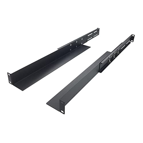 1U Universal 4-Post Rack Mount Server Shelf Rails for Dell Compaq HP IBM APC - 16-33 Inches Adjustable Depth-110 lbs Capacity (16-33" Rails)