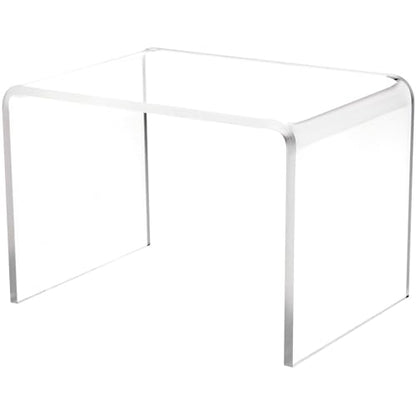 Plymor Clear Acrylic Rectangular Display Riser, 4" H x 6" W x 4" D (3/16" thick) - size: 4" x 6" x 4"