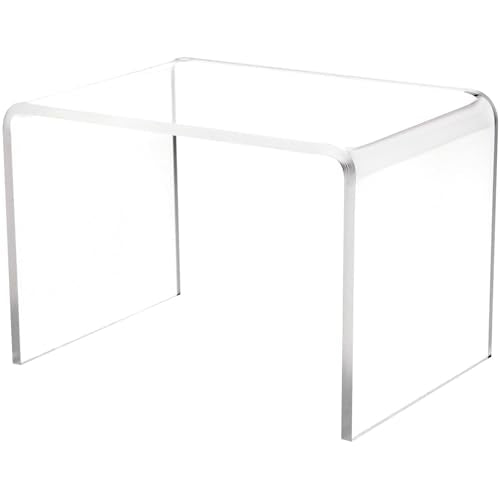 Plymor Clear Acrylic Rectangular Display Riser, 4" H x 6" W x 4" D (3/16" thick) - size: 4" x 6" x 4"