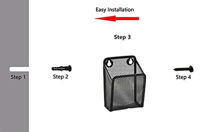 Remote Control Holder Wall Mount Media Organizer Storage Box