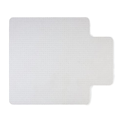 Staples Office Chair Mat, Clear Floor Mats with Lip, Flat-Pile Carpets, Extended Under-Desk Coverage, 53 x 45 Inch, Smooth Glide - size: 45" x 53", style: Flat-Pile