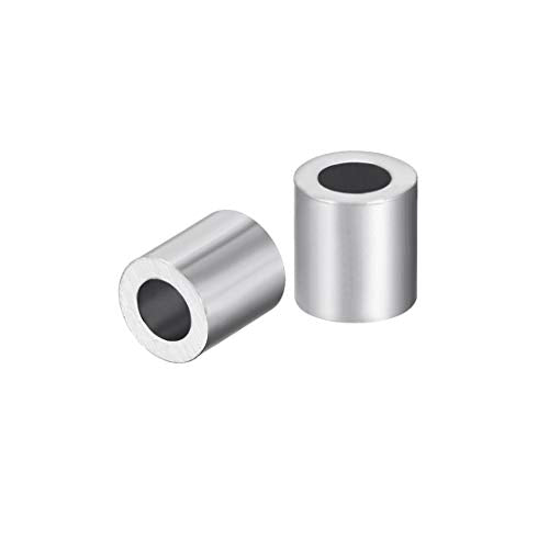 uxcell Aluminum Wire Rope Stop Sleeve Round Cable Ferrule Loop for 5/32" Wire Rope Pack of 50