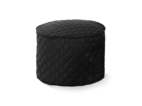 Covermates Keepsakes - Round Appliance Cover - Dust Protection - Stain Resistant - Washable - Appliance Cover, Black - color: Black Quilted Polyester, size: 11DIAMETER x 12H
