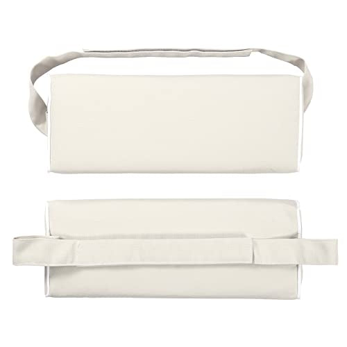 Enipate Outdoor Chaise Lounge Head Pillow, Pack of 2 Water Resistant Headrest Pillows with Elastic Band for Pool Patio Chairs - color: Beige