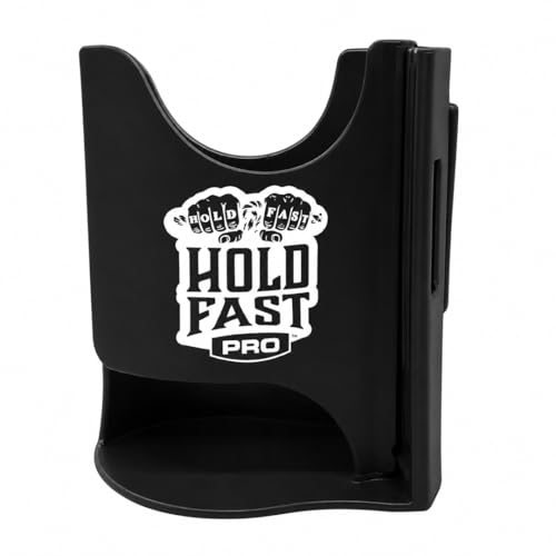 HoldFastPro Boat Cup Holder, Adjustable Universal Boat Cup Caddy for Rails & Grab Bars, Marine Drink Holder for Center Console, & T-Top Mounting, Black - color: Black