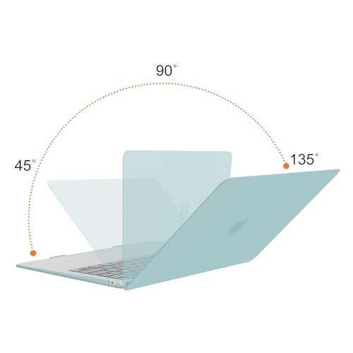 MOSISO Compatible with MacBook Air 13 inch Case 2022 2021 2020 2019 2018 Release A2337 M1 A2179 A1932 Touch ID, Plastic Hard Shell Cover&Keyboard Cover for MacBook Air 13.3 inch Case, Aquamarine - color: Aquamarine