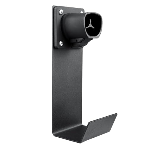 Lectron Tesla NACS Electric Vehicle Charger Nozzle Holster Dock & J-Hook for Cable Management - Tesla Charger Cord Organizer Compatible with Mobile Connector & Wall Connector - size: Tesla Holder