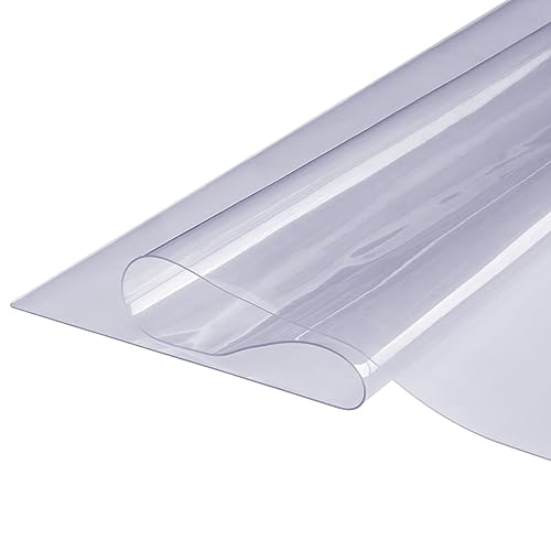 VEVOR Clear Table Cover Protector, 24" x 48"/613 x 1230.2 mm Table Cover, 1.5 mm Thick PVC Plastic Tablecloth, Waterproof Desktop Protector for Writing Desk, Coffee Table, Dining Room Table - size: 48" x 24" (Rectangular)