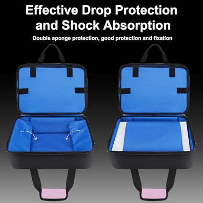 Carrying Case Fit for PS5, Travel Thickened Protective Bag Compatible with Playstation 5 Console, Headset, PS5 Controller, Game Discs, and Gaming Accessories, Pink - color: Pink