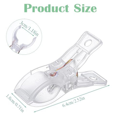 10 Pack Balloon Arch Clips Spring Clamps Balloon Clips for Balloons Arch | Clear Heavy Duty Transparent Backdrop Clip for Birthday Decoration Backdrop for Wedding Photography Studio 2.6"