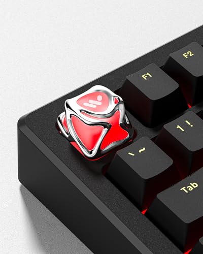 dagaladoo Artisan Keyboard keycaps,Clear keycaps Jelly Set | 1U ESC,Shine Through custom key caps for Cherry-Mx Switches Mechanical Keyboard(Metal,Silver) - color: Silver(only one keycap)