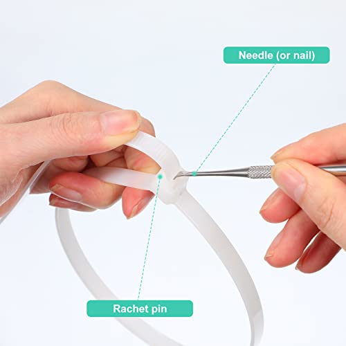 Shappy 36 Inch 50 Pcs Zip Ties Heavy Duty Strong Large Cable Wire Ties Zip Industrial Sturdy Wire, Awnings Tying Branches Bundling of Crops Fixed Water Pipes (White) - color: White, size: 36 inch
