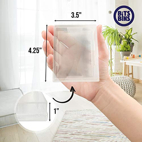 PRODUCT80 BitsBins 10 Pack Playing Card Case with Unique Inner Wall Design, Card Deck Box Fits Sleeved Cards, Game Cases for Standard Playing Cards, Holder for for MTG & Pokemon Cards - size: 10 Pack
