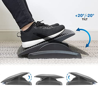 Mount-It! Under Desk Footrest, Adjustable Foot Rest Under Desk with 3 Tilt Positions, Large Non Slip Office Foot Rest with Massaging Surface, Ergonomic Foot Stool Under Desk for Home or Office