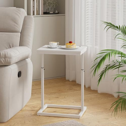 TUTOTAK End Table, Side Table, Tall Couch Table, Sofa Table, Living Room, Bedroom，White TB01BW083P - color: White, size: 1 Pack, style: Large