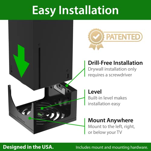 TotalMount – Wall Mount for Xbox Series X – Prevents Your Xbox from Falling by Securing Each Side (Standard Bundle: Wall Mount) - size: Standard Bundle: Wall Mount