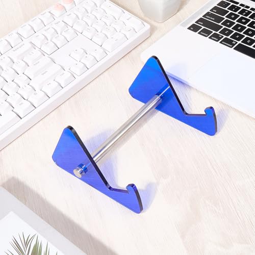 CRASPIRE Keyboard Holder Shelf Keyboard Display Stand Blue Acrylic Iron Portable Removable Mechanical Computer Collection Storage Desktop Tray Rack for Computers Tablet Home Office Study Supplies - color: Blue
