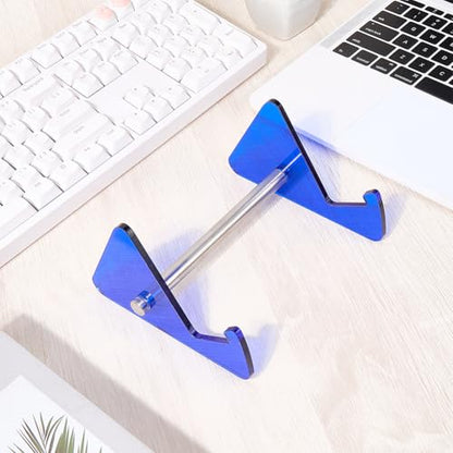CRASPIRE Keyboard Holder Shelf Keyboard Display Stand Blue Acrylic Iron Portable Removable Mechanical Computer Collection Storage Desktop Tray Rack for Computers Tablet Home Office Study Supplies - color: Blue