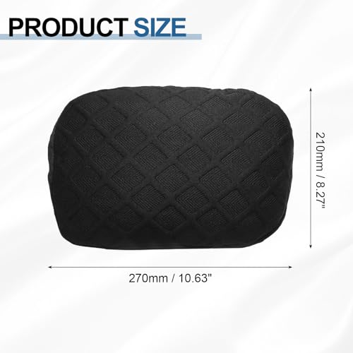 uxcell Office Chair Pillow Cover, Office Chair Headrest Attachment Mesh Removable Headrest Protector for Home Desk Computer Chairs, Black - color: Black
