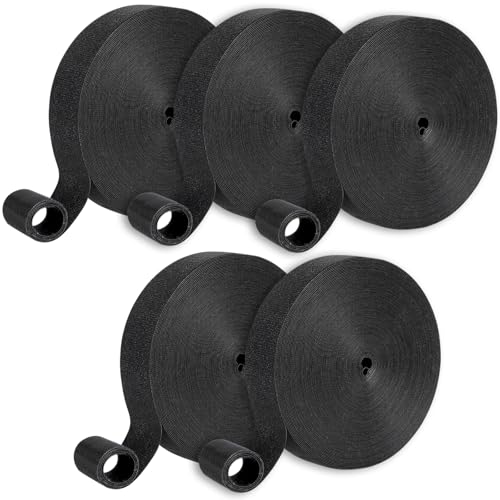 1/2In x 500Ft Reusable Cable Ties Hook and Loop Roll | Tie Down Straps, Nylon Double-Sided Strips, | Adjustable Multi-Purpose Wrap Fasteners forOffice, Home, Data Center - size: 1/2Inx500Ft