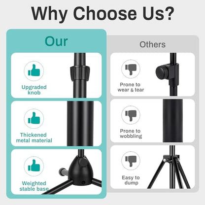 AODSK Deluxe Tripod Microphone Stand with Boom Arm & Twist Clutch Height Adjustment (Gooseneck version) - style: Gooseneck version