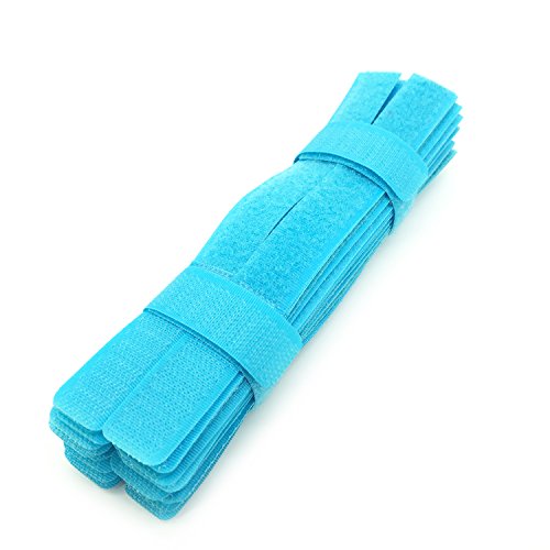 50pcs Cable Ties Reusable Fastening Wire Organizer Cord Rope Holder 7 Inch (Sky Blue) - color: Sky Blue
