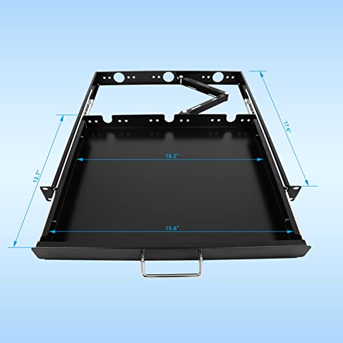 1U Rack Mount Sliding Keyboard Tray