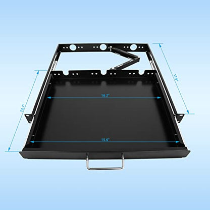 1U Rack Mount Sliding Keyboard Tray