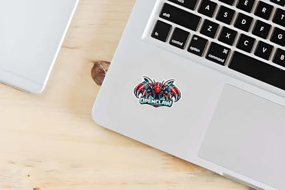 OpenClaw Vinyl Decal Sticker | Red Robot Lobster Design | Gaming Decor | Cyberpunk Style | Unique Wall Art | Collector's Item - size: 6-inch