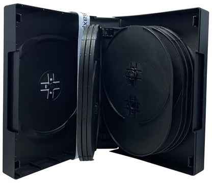 Mediaxpo Space-Saving Multi 16 Disc DVD Cases Holders with Flap - Neatly Store Your Movie Collection (Pack of 50) - size: Pack of 50