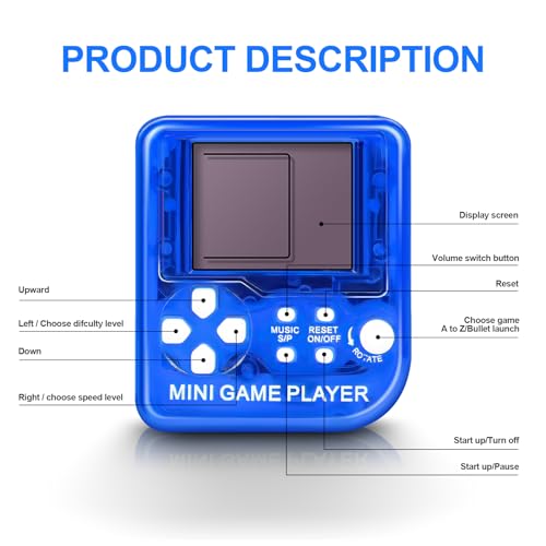 DOEA 24 Pack Video Game Keychain Party Favors for Kids,Arcade Video Game Keychain,Kids Classroom Prizes, Carnival Prizes,Treasure Box Toys for Boys & Girls