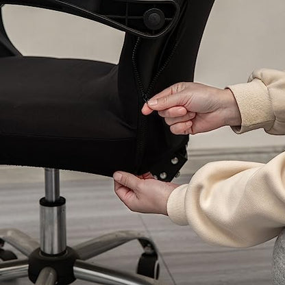 Melaluxe Office Chair Cover - Universal Stretch Desk Chair Cover, Computer Chair Slipcovers (Size: L) - Black - color: Black, size: Large Chair Cover
