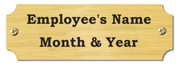 Employee of the Month Plate Inserts (Gold) - color: Gold