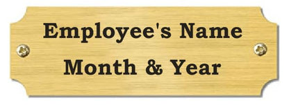 Employee of the Month Plate Inserts (Gold) - color: Gold