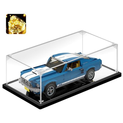 Acrylic Display Case for Collectibles Assemble Acrylic Display Box for Lego 10265 Car Model Toys Clear Acrylic Case for Display Building Set Action Figures(Black,15.7*7.9*5.9 inch) - size: 15.7*7.9*5.9 inch