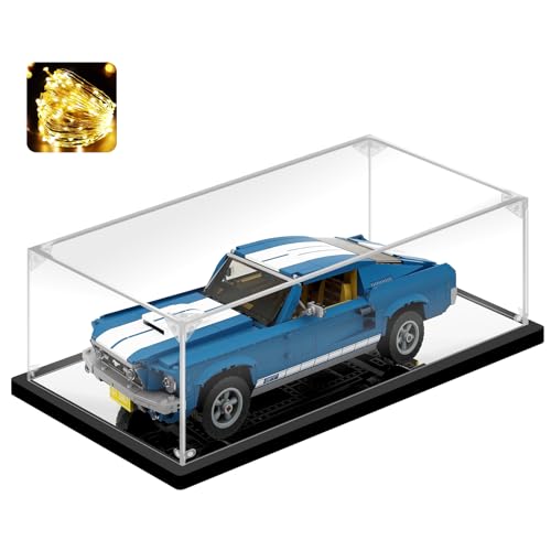 Acrylic Display Case for Collectibles Assemble Acrylic Display Box for Lego 10265 Car Model Toys Clear Acrylic Case for Display Building Set Action Figures(Black,15.7*7.9*5.9 inch) - size: 15.7*7.9*5.9 inch