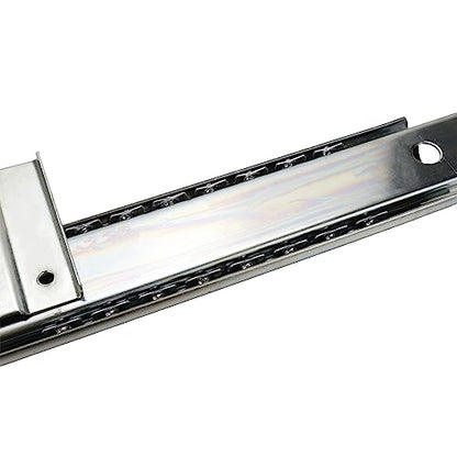 KUMGROT Keyboard Tray Slides 14" Silver Cold Rolled Steel Computer Drawer Tray Ball Bearing Keyboard Slides with Adjustable Height Bracket - color: Silver, size: W:1.38"/T:0.3"