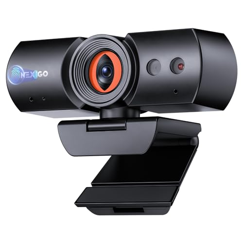 NexiGo HelloCam Pro, Webcam with Windows Hello, 1080P 60FPS Autofocus, True Privacy, Automatic Electronic Shutter, Computer Camera, Microphone, Facial Enhancement, HD USB Web Cam - style: Webcam with Windows Hello
