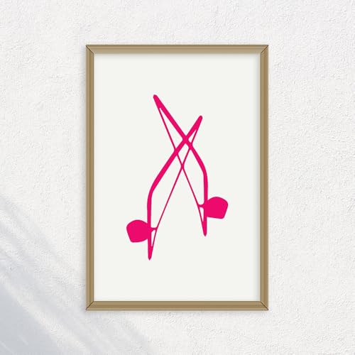 (unframed) Wall Art Print Of Berimbau, Capoeira, Brail, Instrument, Marcial Arts 2 - Eco-friendly Poster, Custom Decor For Home, Office, Bedroom, Bath Room, Living Room, (10x8 IN) - 102238PI - color: PINK, size: 8x10 Inch