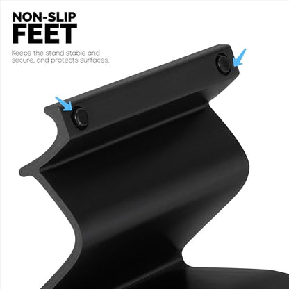 Desktop Keyboard Stand Holder - Minimal, Modern Wave Design for Display & Safe Storage for All Gaming, Home & Office Keyboards